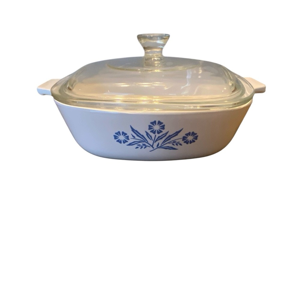 Corning Ware P-1-B Vintage Blue Cornflower 1‎ Qt. Casserole Dish With Lid